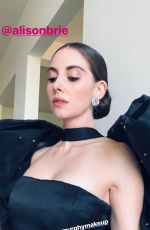 ALISON BRIE Getting Ready for SAG Awards in Los Angeles 01/27/2019 Instagram Pictures