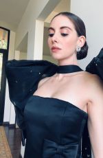 ALISON BRIE Getting Ready for SAG Awards in Los Angeles 01/27/2019 Instagram Pictures