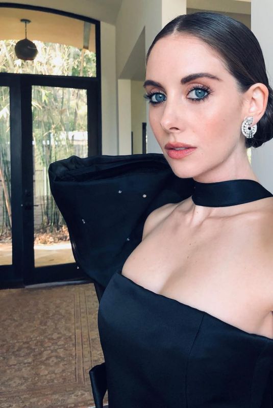 ALISON BRIE Getting Ready for SAG Awards in Los Angeles 01/27/2019 Instagram Pictures