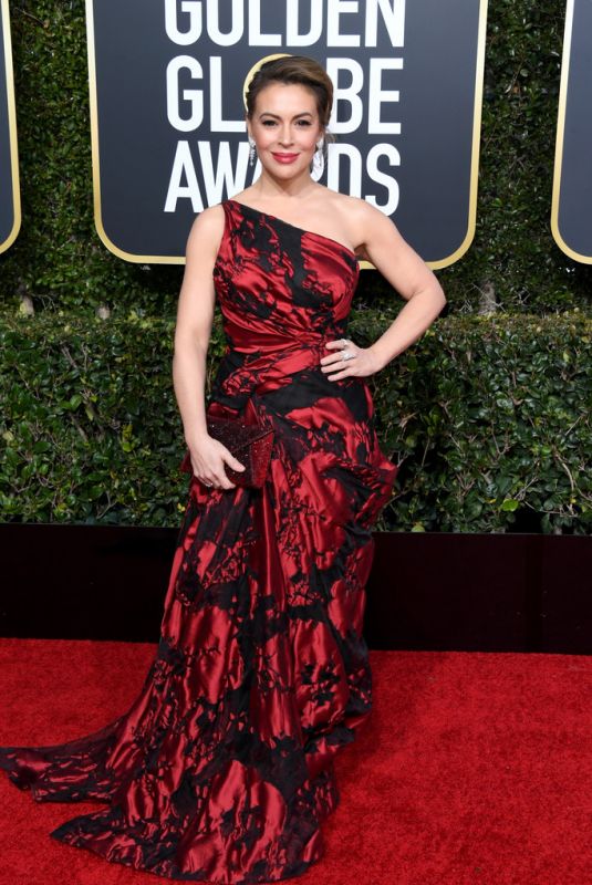 ALYSSA MILANO at 2019 Golden Globe Awards in Beverly Hills 01/06/2019