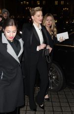 AMBER HEARD Arrives at Her Hotel in Paris 01/22/2019