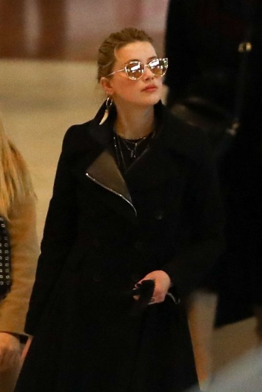 AMBER HEARD at Airport in Paris 01/20/2019