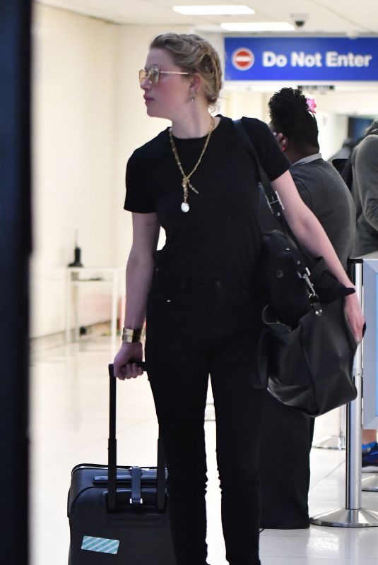 AMBER HEARD at LAX Airport in Los Angeles 01/06/2019
