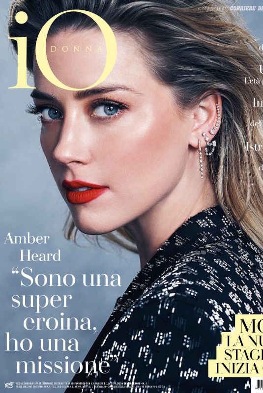 AMBER HEARD in Io Donna Del Corriere Della Sera, January 2019