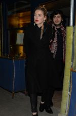 AMBER HEARD Leaves Laperouse Restaurant in Paris 01/21/2019