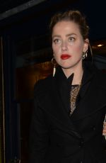 AMBER HEARD Leaves Laperouse Restaurant in Paris 01/21/2019