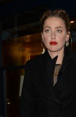 AMBER HEARD Leaves Laperouse Restaurant in Paris 01/21/2019