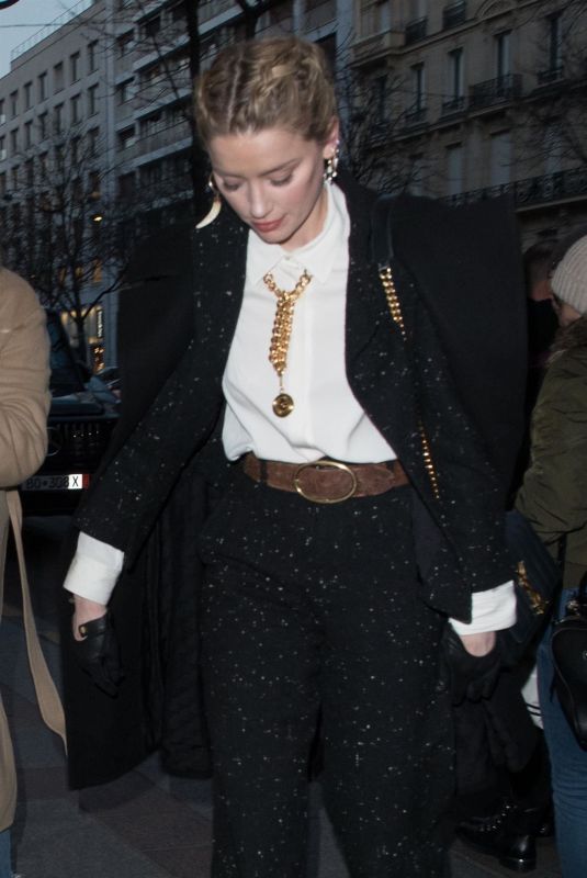 AMBER HEARD Out and About in Paris 01/21/2019