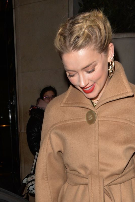 AMBER HEARD Out and About in Paris 01/23/2019