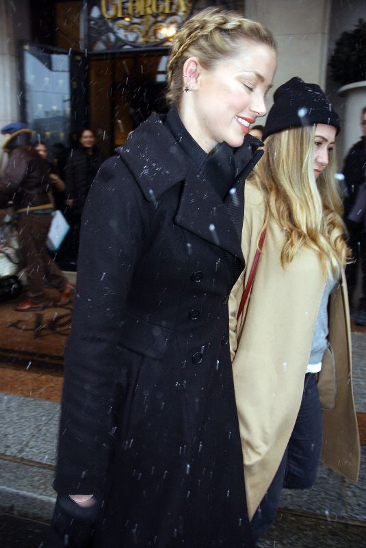 AMBER HEARD Out in Paris 01/22/2019