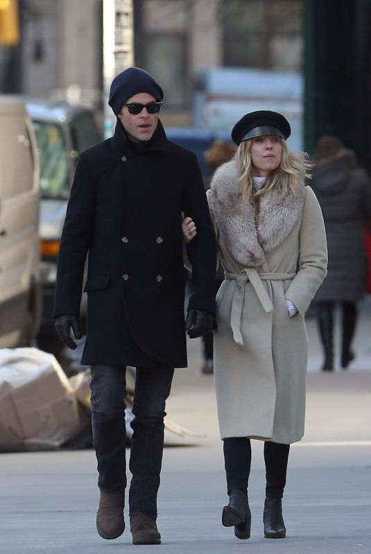 ANNABELLE WALLIS and Chris Pine Out in New York 01/21/2019