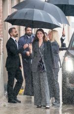 ANNE HATHAWAY Arrives at Jimmy Kimmel Live in Hollywood 01/14/2019