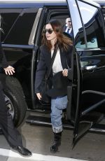 ANNE HATHAWAY at LAX Airport in Los Angeles 01/21/2019