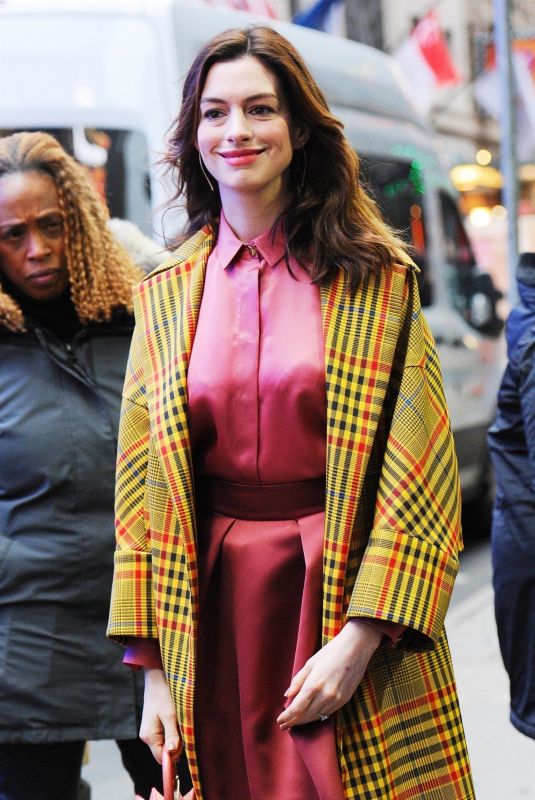 ANNE HATHAWAY Out and About in New York 01/22/2019