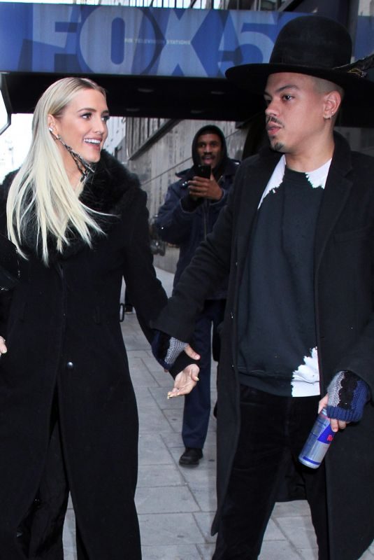 ASHLEE SIMPSON and Evan Ross Arrives at Good Day New York 01/07/2019