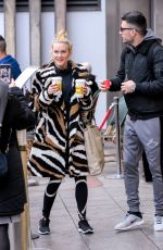 ASHLEY ROBERTS and Giovanni Leaves Their Hotel in Birmingham 01/15/2019