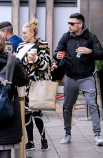 ASHLEY ROBERTS and Giovanni Leaves Their Hotel in Birmingham 01/15/2019