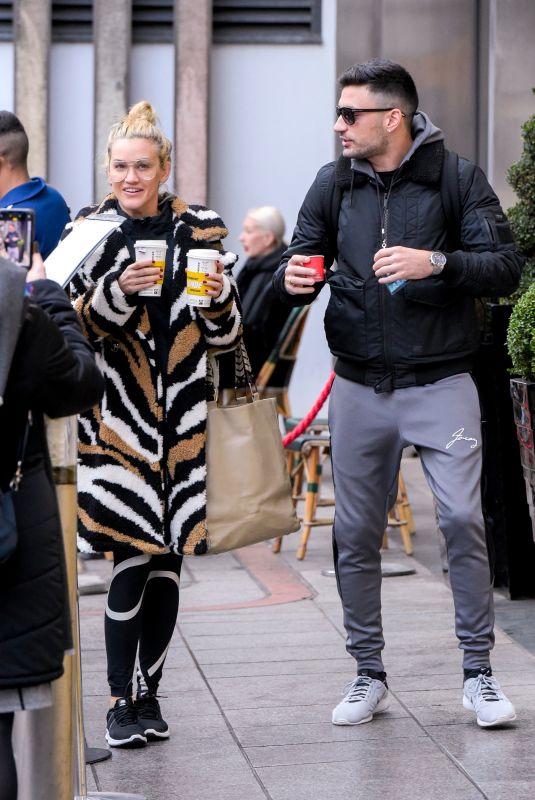 ASHLEY ROBERTS and Giovanni Leaves Their Hotel in Birmingham 01/15/2019