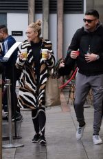 ASHLEY ROBERTS Leaves a Hotel in Birmingham 01/15/2019