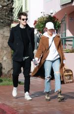 ASHLEY TISDALE and Christopher French Out in Santa Monica 01/12/2019