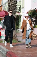 ASHLEY TISDALE and Christopher French Out in Santa Monica 01/12/2019