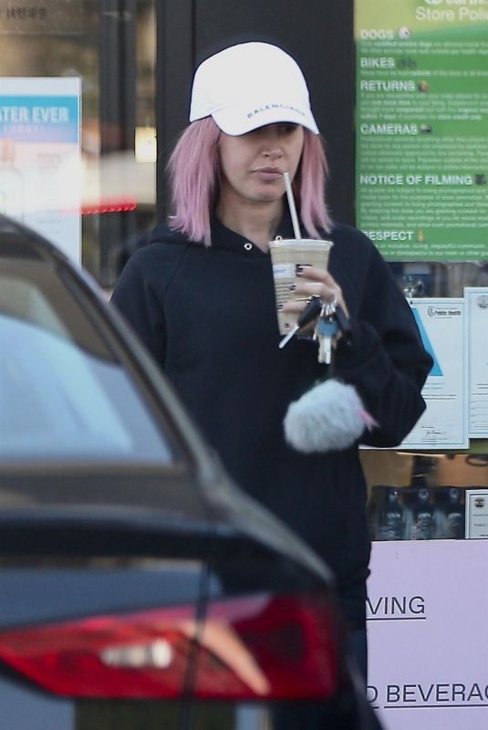 ASHLEY TISDALE Leaves Earth Bar in West Hollywood 01/04/2019