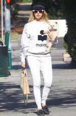 ASHLEY TISDALE Out with Her Dog in Los Feliz 01/02/2019