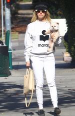 ASHLEY TISDALE Out with Her Dog in Los Feliz 01/02/2019