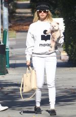 ASHLEY TISDALE Out with Her Dog in Los Feliz 01/02/2019