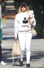 ASHLEY TISDALE Out with Her Dog in Los Feliz 01/02/2019