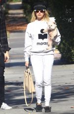 ASHLEY TISDALE Out with Her Dog in Los Feliz 01/02/2019