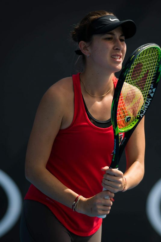 BELINDA BENCIC at 2019 Australian Open Practice Session at Melbourne Park 01/12/2019