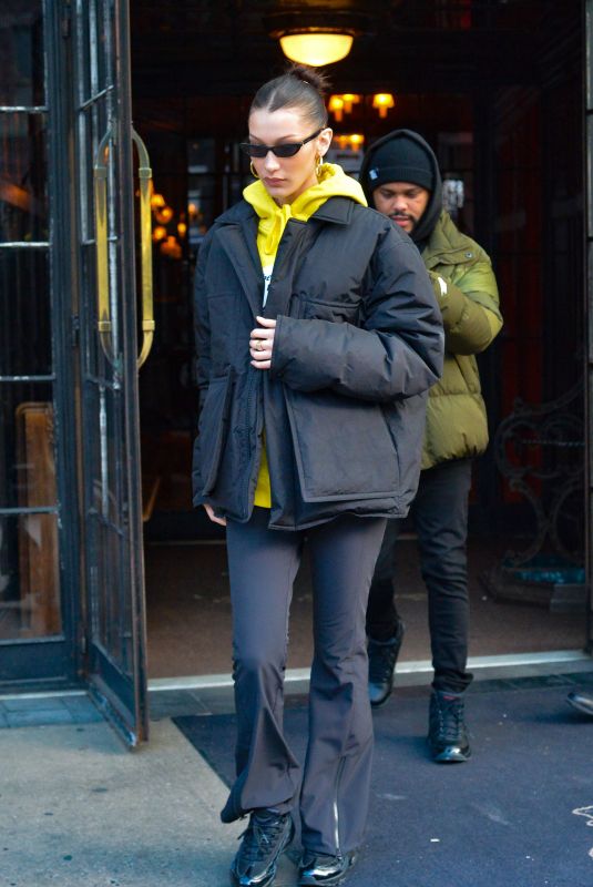 BELLA HADID and The Weeknd Out in New York 01/26/2019