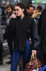 BELLA HADID Arrives at Airport in Milan 01/13/2019