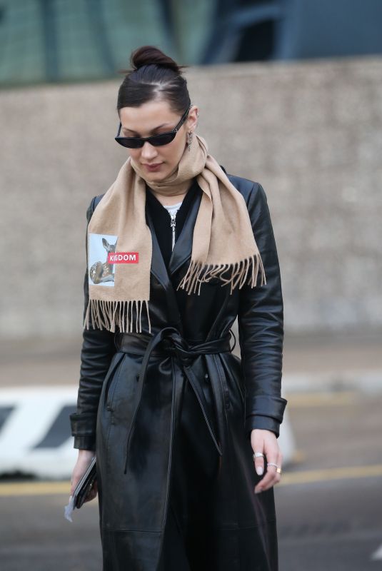 BELLA HADID Arrives in Milan 01/12/2019