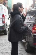 BELLA HADID Out in New York 01/17/2019