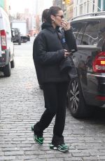 BELLA HADID Out in New York 01/17/2019