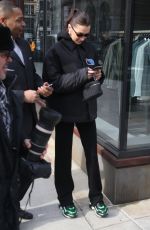 BELLA HADID Out in New York 01/17/2019
