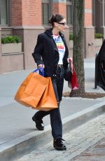 BELLA HADID Shopping at Louis Vuitton in New York 01/09/2019