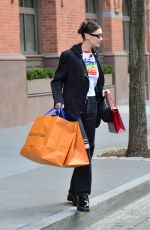 BELLA HADID Shopping at Louis Vuitton in New York 01/09/2019
