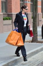 BELLA HADID Shopping at Louis Vuitton in New York 01/09/2019