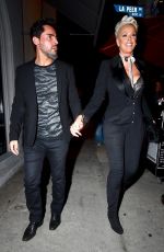 BRIGITTE NIELSEN and Mattia Dessi at Craig