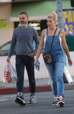 BUSY PHILIPPS in Denim Overalls Out in West Hollywood 01/28/2019