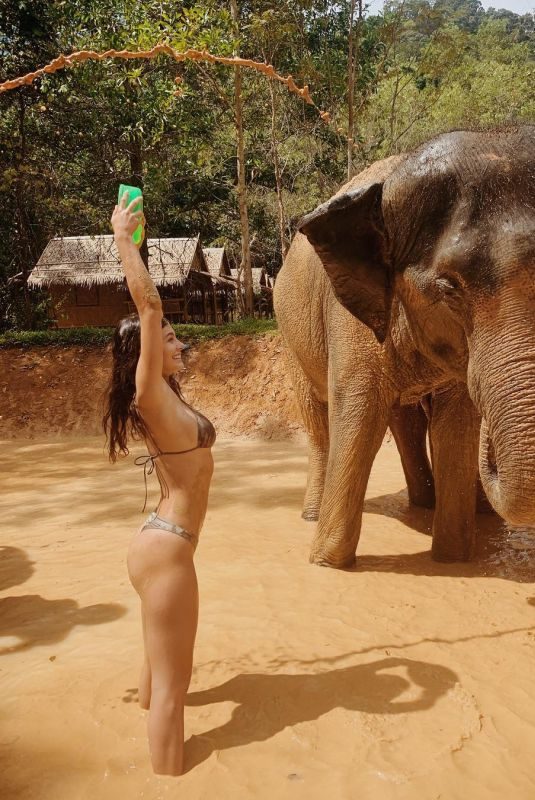 CAMILA MORRONE in Bikini at an Elephant Sanctuary in Thailand 01/02/2019