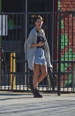 CAMILA MORRONE in Denim Skirt Out in Los Angeles 01/21/2019