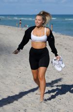CAMILLE KOSTEK in Bikini Top Rides a Jetski in Miami 01/06/2019