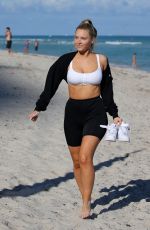 CAMILLE KOSTEK in Bikini Top Rides a Jetski in Miami 01/06/2019