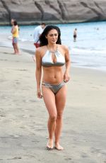 CASEY BATCHELOR in a Silver Bikini at a Beach in Tenerife 01/07/2019