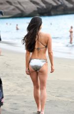 CASEY BATCHELOR in a Silver Bikini at a Beach in Tenerife 01/07/2019
