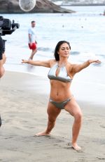 CASEY BATCHELOR in a Silver Bikini at a Beach in Tenerife 01/07/2019